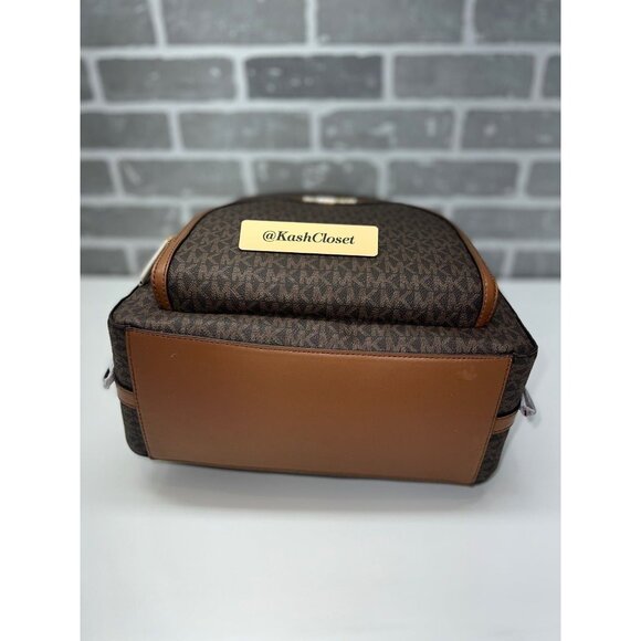 Michael Kors backpack jaycee large front pocket backpack MK Signature brown - Picture 6 of 11